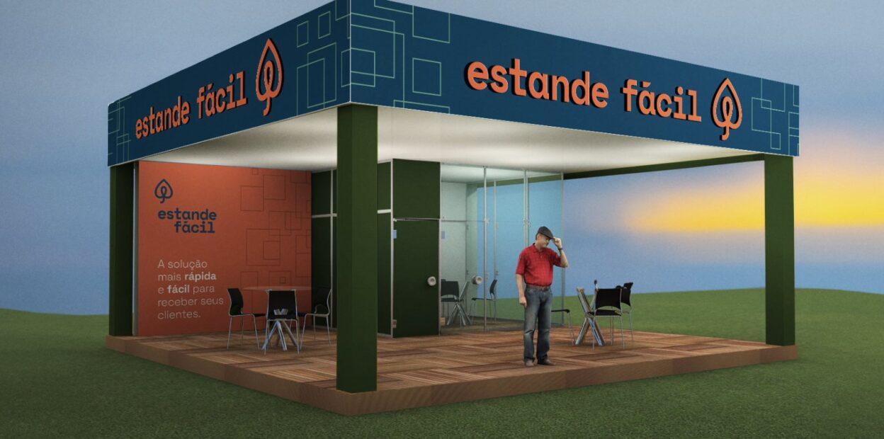 Estande modular da Estande Fácil montado